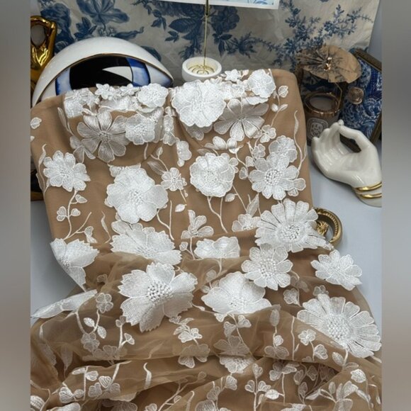 🆕 BRONX & BANCO 🧿 NWOT Jasmine Blanc Bridal Maxi Dress, Sz L US 8 - Picture 12 of 16